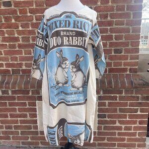 Vintage Flour Sack Bunny Dress - NEW